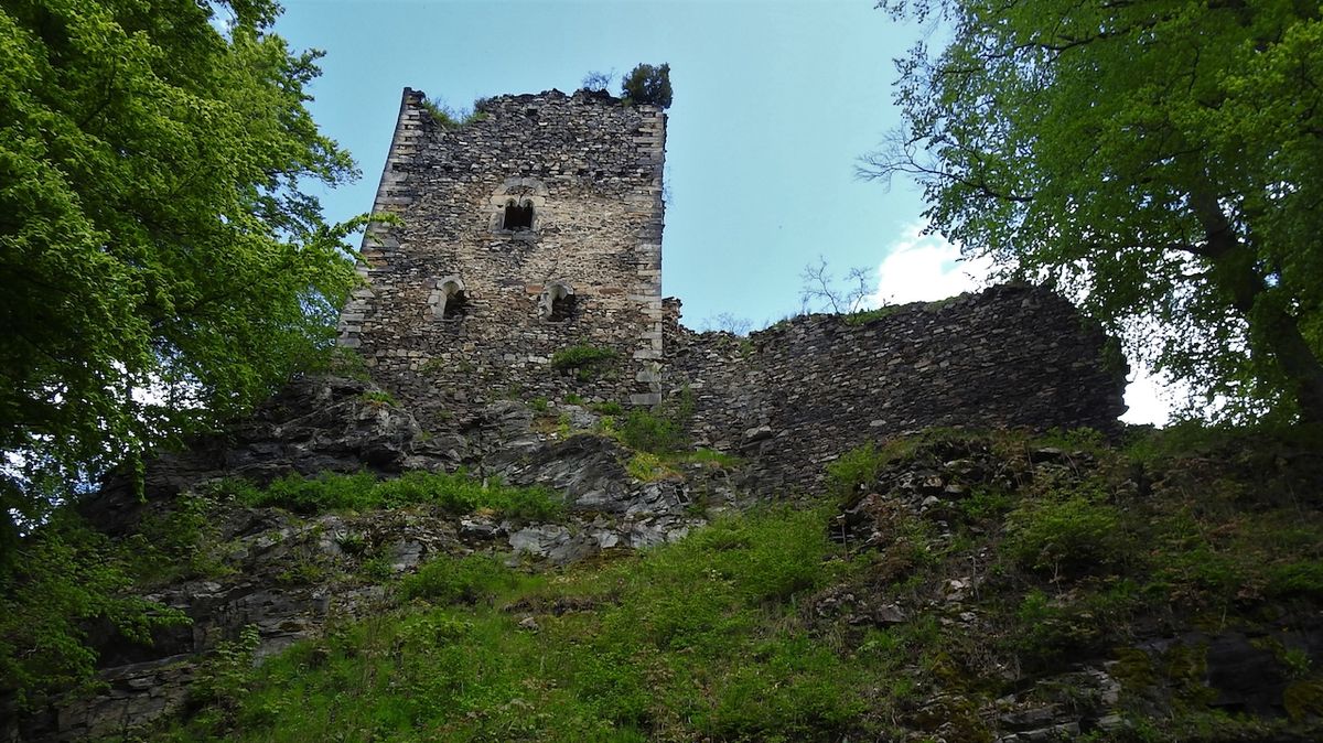 Ruina hradu Osek je jednou z nejrozsáhlejších ve střední Evropě